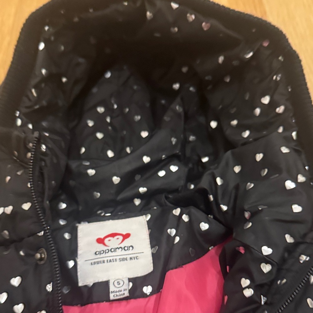 Appaman Black Jacket with Heart Design - Picture 3 of 5